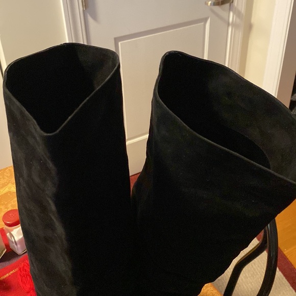Manolo Blahnik black suede slouch knee high boots size 42 - Picture 5 of 8